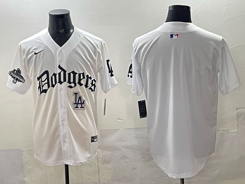 Men 2025 Los Angeles Dodgers Blank White 7th generations Joint Name Nike MLB Jersey style 05->los angeles dodgers->MLB Jersey